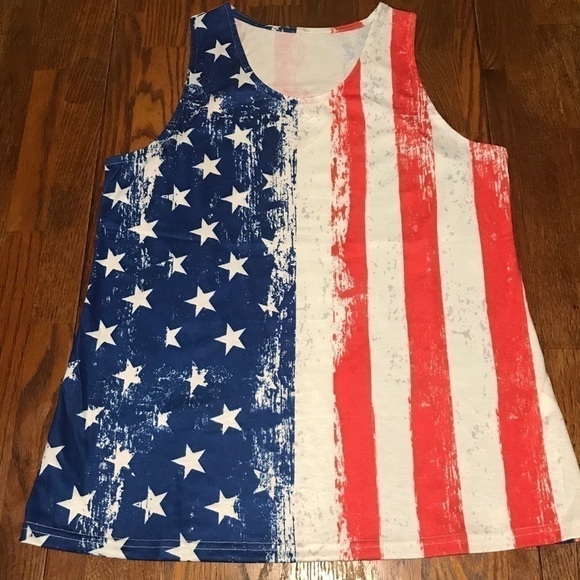 𝅺AMERICAN Flag print Tank Top. Sizes S-XL‎ - Picture 8 of 10